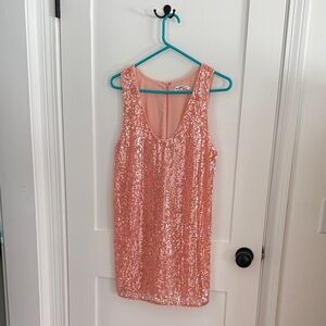 Reformation Blush Sequin Dress